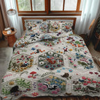 3-Piece Quilted Bedspread Set - Woodland Hexagons – view 2